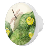 黄色の睡蓮の水色 セラミックノブ (右)