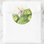 黄色の睡蓮の水色 ラウンドシール (バッグ)