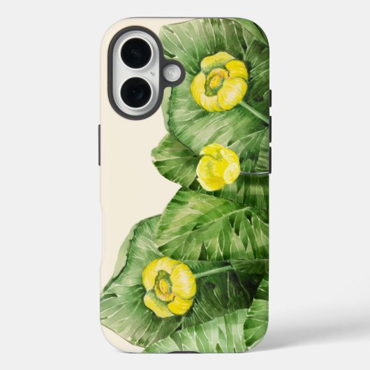 黄色の睡蓮の水色 Case-Mate iPhoneケース (裏面)
