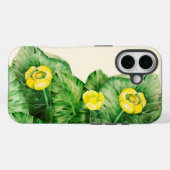 黄色の睡蓮の水色 Case-Mate iPhoneケース (裏面 (横))
