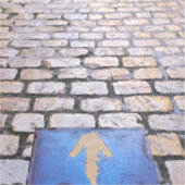 黄色の矢印 シール (正面)