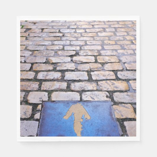 黄色の矢印 スタンダードランチョンナプキン (正面)