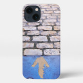 黄色の矢印 iPhoneケース (裏面)