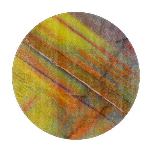 黄色の石化木材 カッティングボード (正面)