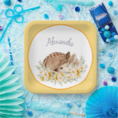 黄色の私たちの親愛小さな鹿、ひまわりのデイジー ペーパープレート (パーティー)