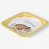 黄色の私たちの親愛小さな鹿、ひまわりのデイジー ペーパープレート (傾斜あり)