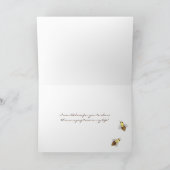 黄色の私の主な新婦付添人の蜂蜜の蜂があって下さい 招待状 (内部)