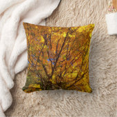 黄色の秋の葉 クッション (ブランケット)