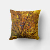 黄色の秋の葉 クッション (裏面)
