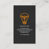 黄色の稲妻ボルト可愛い稲妻ボタン 名刺 (裏面)