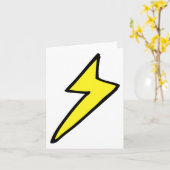 黄色の稲妻ボルト カード (黄色い花)