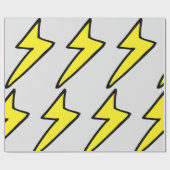 黄色の稲妻ボルト ラッピングペーパー (フラット)