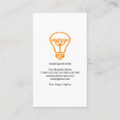 黄色の稲妻ボル澄んト白の電気技師 名刺 (裏面)