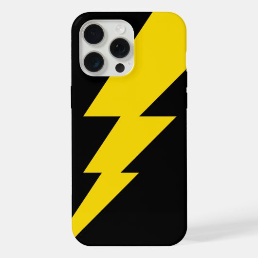 黄色の稲妻 iPhoneケース (裏面)