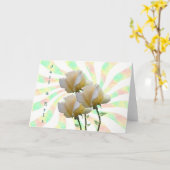 黄色の空白のバラが付いたJust a Note Card カード (黄色い花)