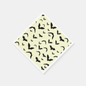 黄色の空飛ぶコウモリ スタンダードカクテルナプキン (角)
