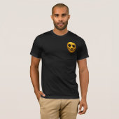 黄色の笑顔のマスク Tシャツ (正面フル)