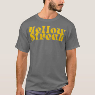 黄色の筋 Tシャツ