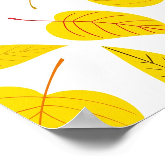 黄色の紅葉 ポスター (角)