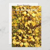 黄色の紅葉 招待状 (正面/裏面)