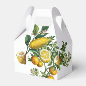 黄色の素朴レモンと葉の緑の結婚香り フェイバーボックス (裏面サイド)