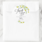 黄色の素朴レモンベイビーシャワー ラウンドシール (バッグ)