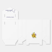 黄色の紫の野の花ひまわり水彩画 フェイバーボックス (見開き)