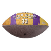 黄色の紫色のプレイヤー名番号チームフォト アメリカンフットボール (回転270)