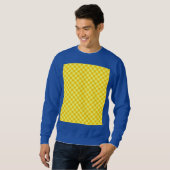 黄色の組み合わせクラシックチェッカーボード(STaylor) スウェットシャツ (正面フル)