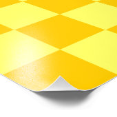 黄色の組み合わせクラシックチェッカーボード(STaylor) フォトプリント (角)