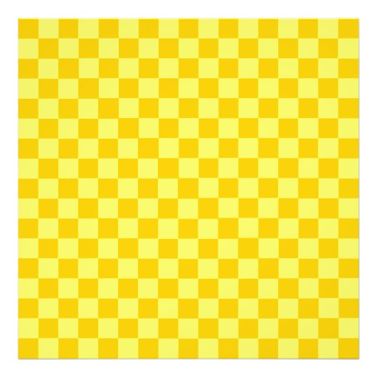 黄色の組み合わせクラシックチェッカーボード(STaylor) フォトプリント (正面)