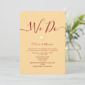 黄色の結婚式の披露宴 招待状 (スタンド正面)