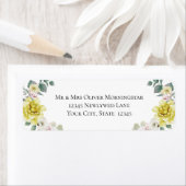 黄色の結婚花 ラベル (インサイチュ)