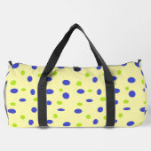 黄色の緑と青の点 ダッフルバッグ (裏面)