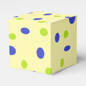 黄色の緑と青の点 フェイバーボックス (正面サイド)
