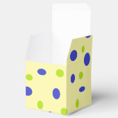 黄色の緑と青の点 フェイバーボックス (オープン)