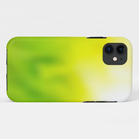 黄色の緑のぼやけ抽象芸術 Case-Mate iPhoneケース (裏面(横))