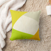 黄色の緑のオレンジ色と黄褐色のジオメトモダンリ クッション (ブランケット)