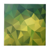 黄色の緑のパターン タイル (正面)