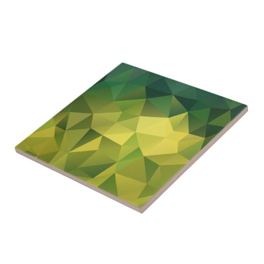 黄色の緑のパターン タイル (側面)