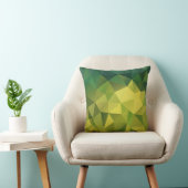 黄色の緑のパターン、ポリゴン クッション (椅子)