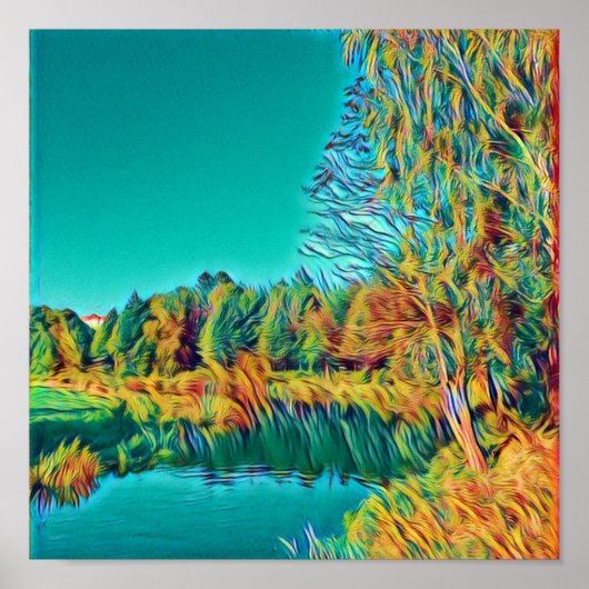 黄色の緑の国の横のポスター ポスター (正面)