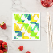 黄色の緑の抽象芸術 スタンダードカクテルナプキン (インサイチュ)