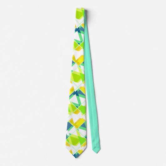 黄色の緑の抽象芸術 ネクタイ (正面)