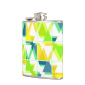 黄色の緑の抽象芸術 フラスク (左)