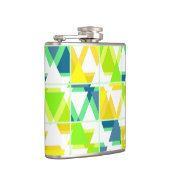 黄色の緑の抽象芸術 フラスク (右)