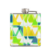 黄色の緑の抽象芸術 フラスク (裏面)