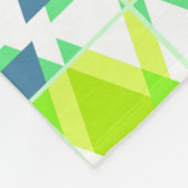 黄色の緑の抽象芸術 フリースブランケット (角)