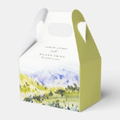 黄色の緑の水の色の国の側ヒルズ結婚ズ フェイバーボックス (正面サイド)