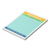 黄色の緑の青のお母さんからのメモ ノートパッド (回転)